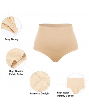 Shapewear Women Body Shaper High Waist Shapewear Control Panties Seamless Butt Lifter S-3XL - Nude - C818UZTHQIW