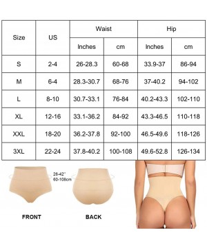 Shapewear Women Body Shaper High Waist Shapewear Control Panties Seamless Butt Lifter S-3XL - Nude - C818UZTHQIW