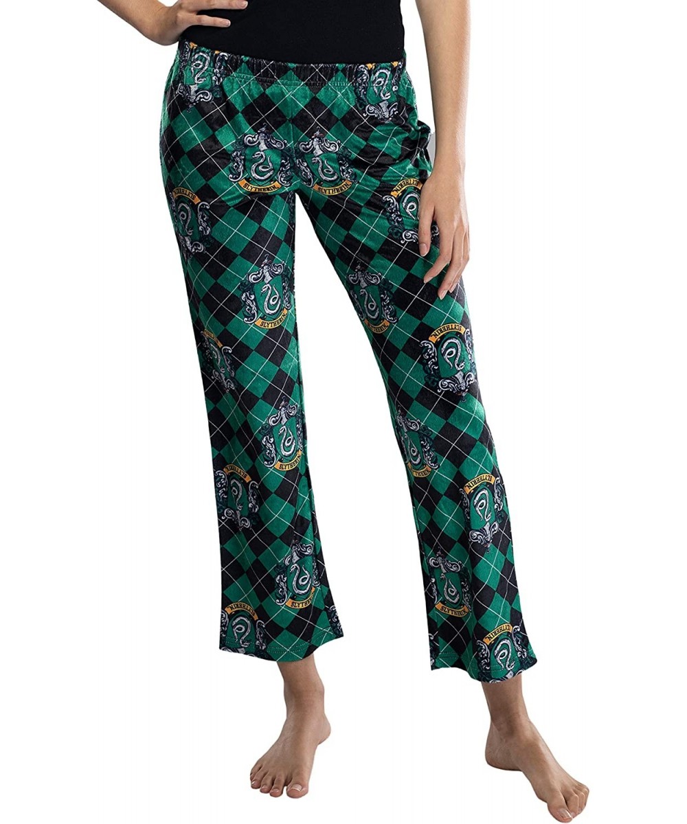 Sets Harry Potter Juniors Hogwarts Houses Crest Cropped Lounge Pants Pajamas - Slytherin - CJ18ZTWZHWT