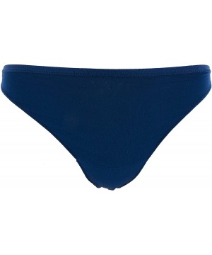 Panties Womens Wear Solid Bikini Brief - Navy - CS194ULUMOM