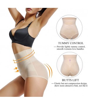 Shapewear Women High Waist Tummy Control Shapewear Panties Butt Lifter Briefs Shaping Girdle Underwear - Beige-2 - CX18KRCCOAU