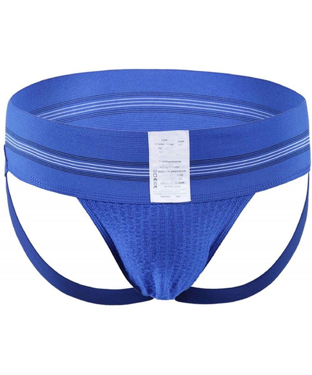 G-Strings & Thongs Jockss Erotic Men Thongs Pouch Underwear Jock S G Strings Breathable Sexy Panties Lingerie - Blue - C7198U...