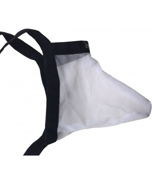 Briefs Men's Sexy Underwear Thong G-String Elastic Smooth Bikini Underwear - White - CS126B39ZHP