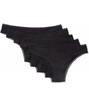 Panties Women's Brazilian Panty- 5-Pack - Black - CH18OHXS55I