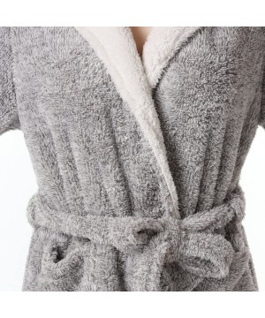 Robes Women's Bathrobe Robe with Two Ears RHW2498 - Grey/White - C6121PU08TX