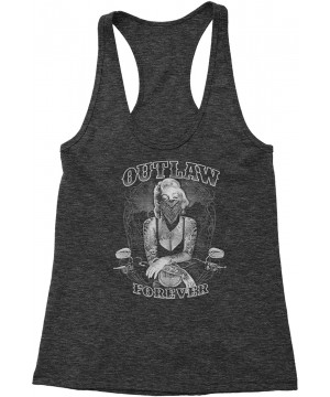 Camisoles & Tanks Marilyn Monroe Outlaw Forever Triblend Racerback Tank Top for Women - Charcoal Grey - C7180ALZRG2