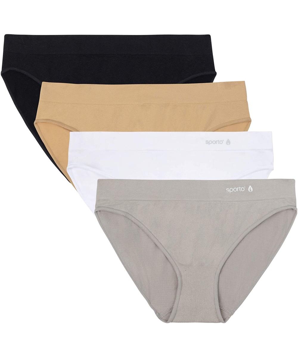 Panties Womens Seamless Panty Bikini Underwear Pack of 4 - Cream Combo - C818ZOTZANM