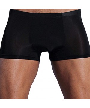 Boxer Briefs Men's Sexy Underwear Stretch Boxer Soft Boxer Briefs - Black - CD194643T56