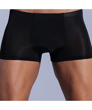 Boxer Briefs Men's Sexy Underwear Stretch Boxer Soft Boxer Briefs - Black - CD194643T56