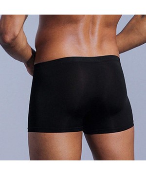 Boxer Briefs Men's Sexy Underwear Stretch Boxer Soft Boxer Briefs - Black - CD194643T56