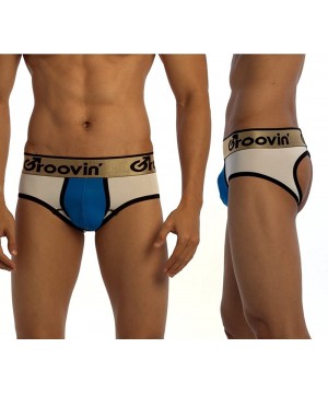 Boxer Briefs Bold-Line White/Blue/Black Sports Jock - CI11014I4Y1