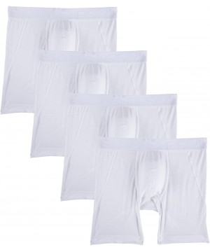 Boxer Briefs Big and Tall Modal 4 Pack Boxer Briefs - White - CY180ZO52CH