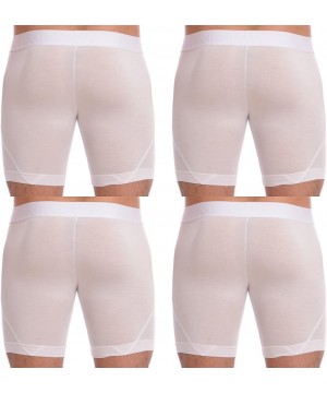 Boxer Briefs Big and Tall Modal 4 Pack Boxer Briefs - White - CY180ZO52CH