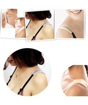 Accessories Women's Silicone Gel Bra Strap Cushion Non-Slip Shoulder Pads Ease Shoulder Discomfort (White) - White - CG12FKIE6M1