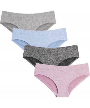 Panties Women's Cotton Bikini Panty Seamless Underwear Hipster Brief - 4pack - CQ18KKSSX22