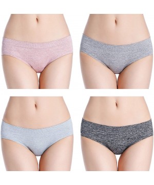 Panties Women's Cotton Bikini Panty Seamless Underwear Hipster Brief - 4pack - CQ18KKSSX22