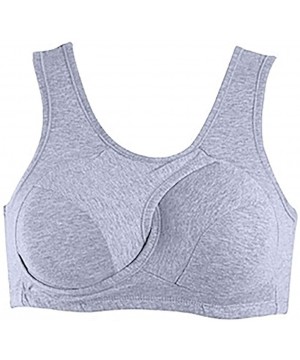 Bustiers & Corsets Air Permeable Cooling Summer Sport Yoga Wireless Bra - E-gray - CZ18U8Y8G87