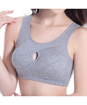 Bustiers & Corsets Air Permeable Cooling Summer Sport Yoga Wireless Bra - E-gray - CZ18U8Y8G87