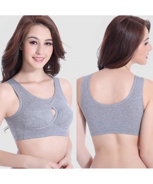 Bustiers & Corsets Air Permeable Cooling Summer Sport Yoga Wireless Bra - E-gray - CZ18U8Y8G87