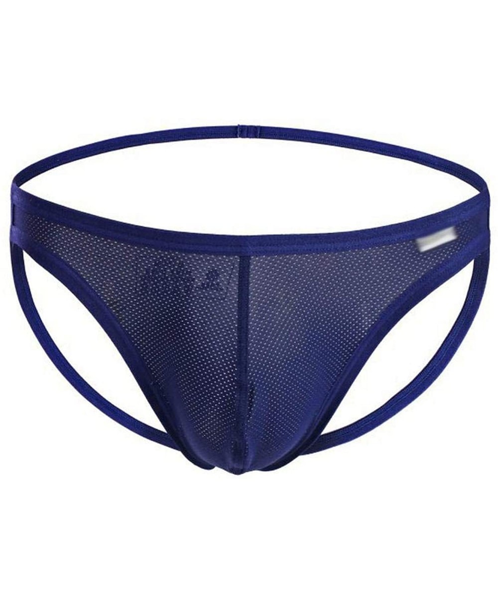 G-Strings & Thongs Sexy Underwear Jockss Men Thongs Panties G Strings Briefs Tanga Breathable Pouch T-Back G-Strings - Sapphi...