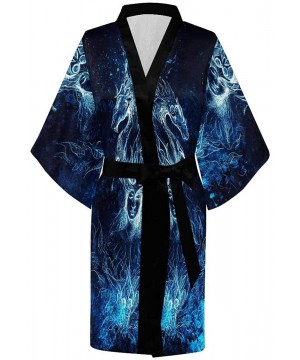 Robes Custom Cartoon Vikings Dragon Women Kimono Robes Beach Cover Up for Parties Wedding (XS-2XL) - Multi 5 - CQ194X97RM8