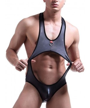 G-Strings & Thongs Erotic Open Crotch Jumpsuit Sexy Gay Underwear Club Fancy Dress Party Plus Size - CT18XS0C8Q9