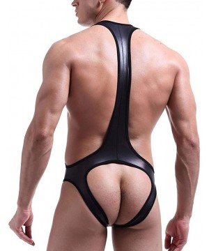 G-Strings & Thongs Erotic Open Crotch Jumpsuit Sexy Gay Underwear Club Fancy Dress Party Plus Size - CT18XS0C8Q9