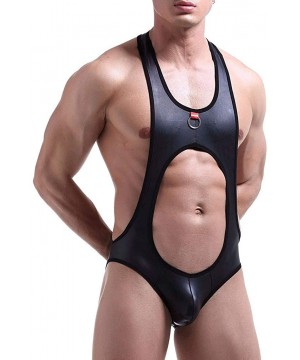 G-Strings & Thongs Erotic Open Crotch Jumpsuit Sexy Gay Underwear Club Fancy Dress Party Plus Size - CT18XS0C8Q9