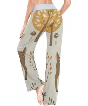 Bottoms Foxes and Deer Women's Pajama Pants Comfy Drawstring Lounge Pants Sleepwear - C319DSXC4Q7