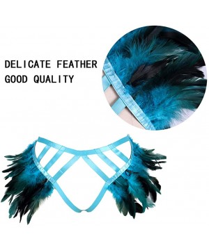 Garters & Garter Belts Women's Punk Garter Belt Gothic Feather Harness Leg Socks Adjust Strap Carnival Dance Accessories - Ja...