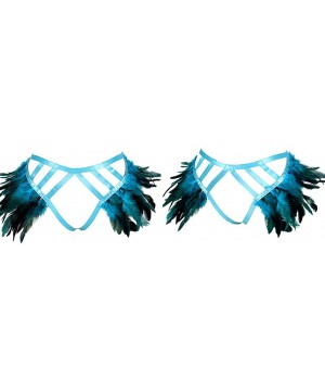 Garters & Garter Belts Women's Punk Garter Belt Gothic Feather Harness Leg Socks Adjust Strap Carnival Dance Accessories - Ja...