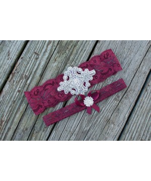 Garters & Garter Belts Burgundy Wedding Garter | Garters for Bride | Wedding Accessories | Burgundy Bridal Garter | Non Slip ...