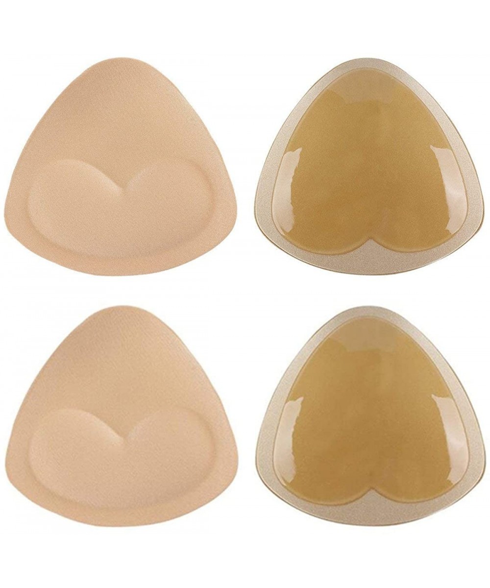 Accessories Self-Adhesive Bra Pads inserts Removable Breast Enhancers for Sports Bra/Swimsuit -2 Pairs - Beige - CD18LHZL399