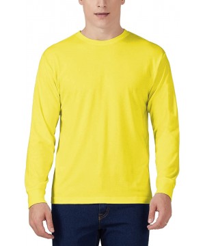 Undershirts Men's Bamboo T-Shirts Crewneck Undershirt - B07-light Yellow - CB193TQS7Z8