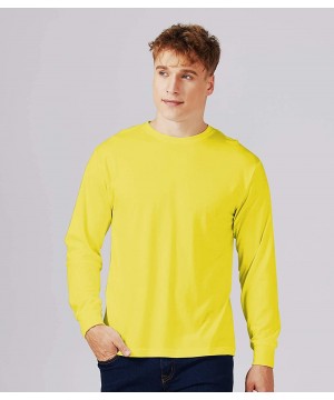 Undershirts Men's Bamboo T-Shirts Crewneck Undershirt - B07-light Yellow - CB193TQS7Z8