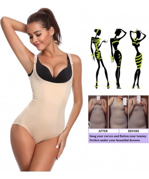 Shapewear Seamless Bodysuit Shapewear for Women Tummy Control Body Shaper - Nude-089 - CD18X2IN748