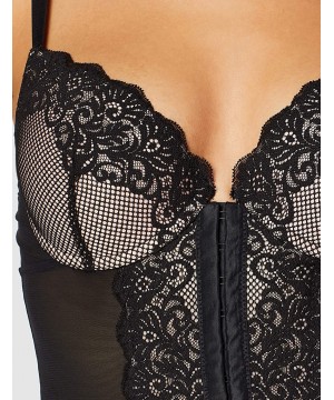 Bustiers & Corsets Women's Lace Corset - Black Beauty - CZ18WL2Q69Q