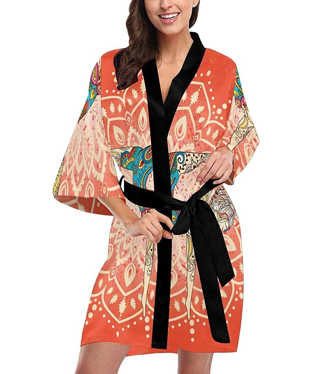 Robes Custom Underwater Eiffer Tower Women Kimono Robes Beach Cover Up for Parties Wedding (XS-2XL) - Multi 4 - C5194S4CLZI