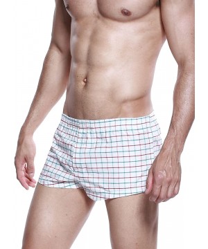 Boxer Briefs Men's Low Rise Trunk Boxer Brief Shorts Lounge Underwear - 2478 White - CP11MGM6OB1