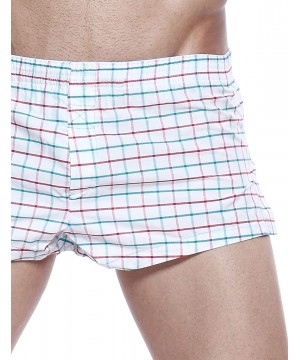 Boxer Briefs Men's Low Rise Trunk Boxer Brief Shorts Lounge Underwear - 2478 White - CP11MGM6OB1