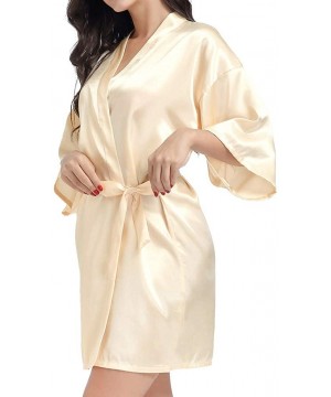 Bustiers & Corsets Women Bridal Pajamas Wedding Brideslmaid Gift Mother Sister of The Bride Robes - Yellow - CZ194DT48WQ