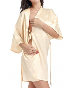 Bustiers & Corsets Women Bridal Pajamas Wedding Brideslmaid Gift Mother Sister of The Bride Robes - Yellow - CZ194DT48WQ