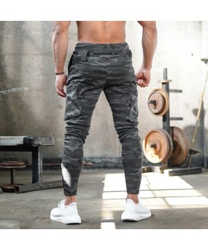 Thermal Underwear Mens Skinny Sports Joggers Stretch Athletics Pocket Pants Tapered Leg Sweatpants Trousers Slacks with Zippe...