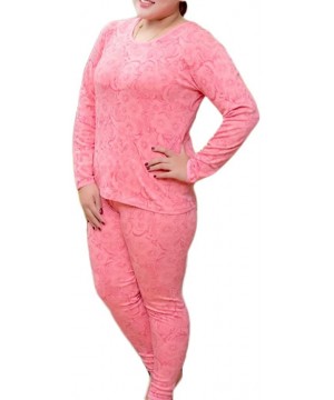 Thermal Underwear Women's Soft Thermal Underwear Long Johns Set Base Layer Top & Bottom Pajamas Sets - Pls Th 1 - CW1933SZH7U