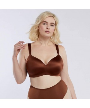 Bras Women's Curvy Wireless Bra - Brown Sugar Nude - C318XIG9K6O