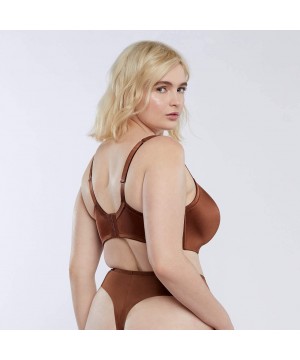 Bras Women's Curvy Wireless Bra - Brown Sugar Nude - C318XIG9K6O