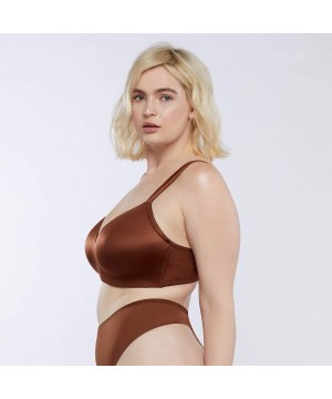 Bras Women's Curvy Wireless Bra - Brown Sugar Nude - C318XIG9K6O