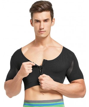 Shapewear Mens Slimming Body Shaper Corset Compression Shirts Weight Loss Hide Gynecomastia Shapewear - Mt190176-black - CO19...