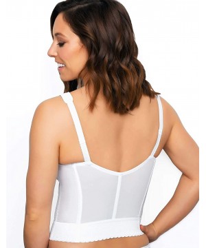 Bras Plus Size Fully Women's Front Close Longline Posture Bra 5107530 - White - CB111F1RZFD