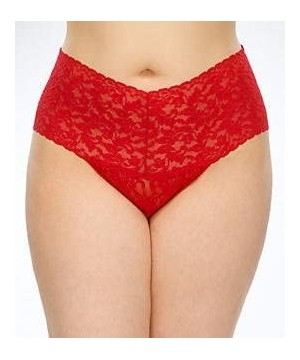 Panties Plus Size Retro Thong- One Size (14-24) - Red - CU1141ETH1B